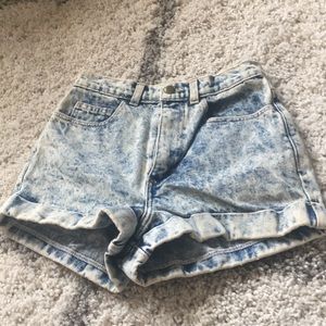 High waisted American Apparel Jean Shorts